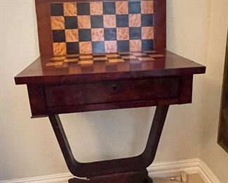 Tilt top game table, need some repair, but very beautiful
