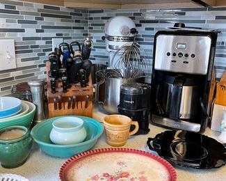 KitchenAid mixer, Krups Coffee Maker