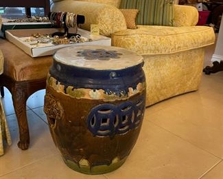 Porcelain Asian Garden Bench