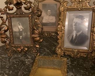 Collection of Antique Brass Frames 