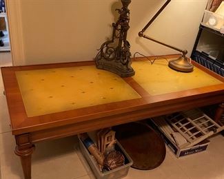 Leather topped Coffee Table 