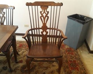 Highback Windsor-style chairs
2 Arm chairs and 4 side chairs