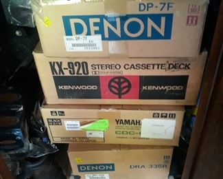 High Fidelity.      Electronics 
Denon direct Drive turntable 
Kenwood Cassette deck
Yamaha CDC player, Denon Receiver 