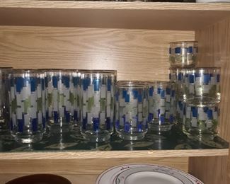 Retro 1970s glassware 
Barware  rocks glasses and Highballs