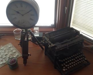 Herman Miller Clock
And 
A couple of vintage  typewriters 