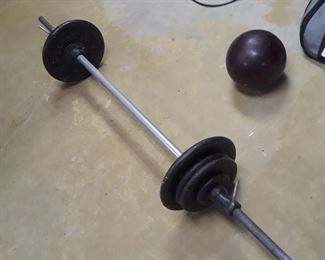Barbell with weights