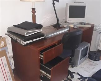 Home office desk and side 