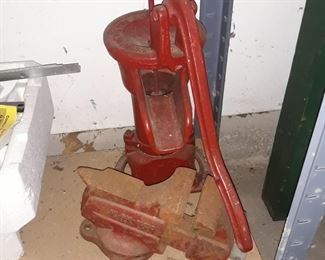 Vintage iron pump for well water