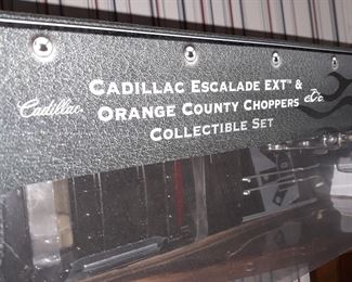 Ideal collectable  features 
Cadillac Escalade  and Orange County Chopper 
