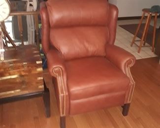 Leather recliner  made by MotionCraft
Brass nail head detail, in beautiful  condition 