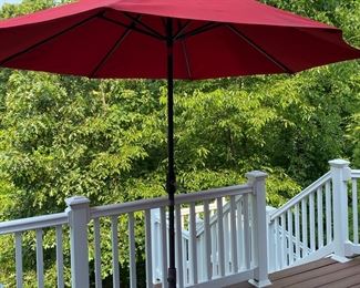 Sunbrella Umbrella With Stand