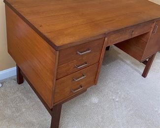 1970s Danish Teak Wood Desk