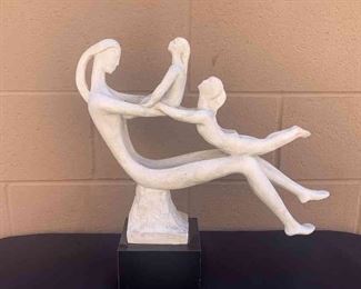 Art Deco 1981 Austin Productions At Play Whitestone Sculpture by David Fisher.