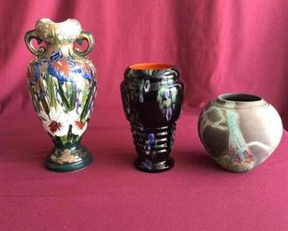 Collection Of 3 Beautiful Abstract Vases