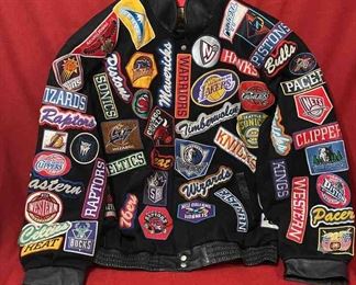 Jeff Hamilton Black NBA Jacket With All Teams