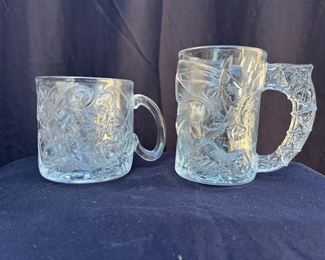 Set Of 2 Batman Forever McDonalds Glass Mugs