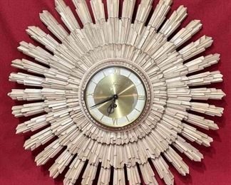 Syroco Mid Century Vintage Starburst Clock