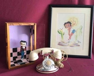 Vintage Betty Boop Collectables 1940s Rotary Dial Phone