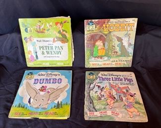 Vintage Disney Read Along Storybooks With Records
