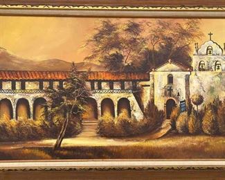Vintage Mission Painting By Wanda Larson