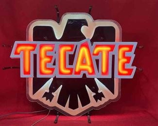 Vintage Tecate Cerveza Beer Neon Sign