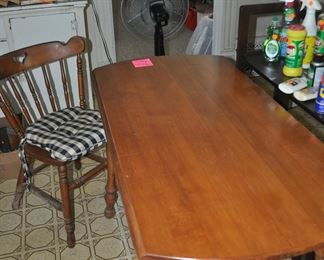 Drop leaf table and 4 chairs 