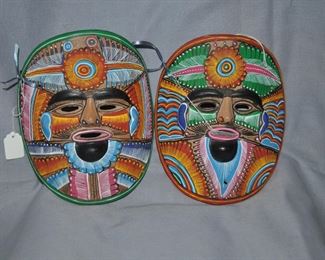 Clay African masks 