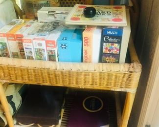 MCM Wicker Serving Cart