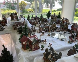 So many Christmas houses and accessories. 