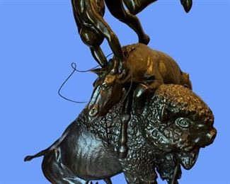 Buffalo Horse by Frederic Remington - Monumental (66" H x 49" L x 31" W). This statue is reproduced in bronze. Weighs approx. 250 lbs. For immediate Call 612-462-2293 or email abernstein@willmatthill.com
sale $3,500, call for details.
