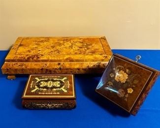 Sorrento Inlaid Jewelry/Music boxes