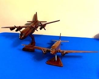 Wood airplane model collection