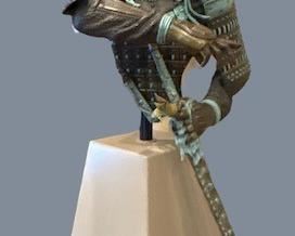 War Lord Bronze on Wooden base 82" tall x 36" wide (base is 40" tall x 25" wide) For immediate sale $18,500.00 Call 612-462-2293 or email . Sermon of the Lotus by John Soderberg abernstein@willmatthill.com