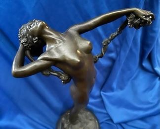 "The Vine" by Harriet Frishmuth bronze sculpture 14.5" tall