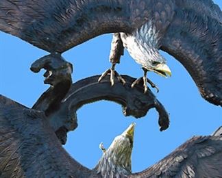 Closeup of Eagle Duet sculpture, signature found on base J. Moigniez
Call 612-462-2293 or email abernstein@willmatthill.com For Immediate Sale  $12,000
