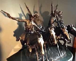 "Coming Thru The Rye" by Frederic Remington 29" H x 30" L x 27" W