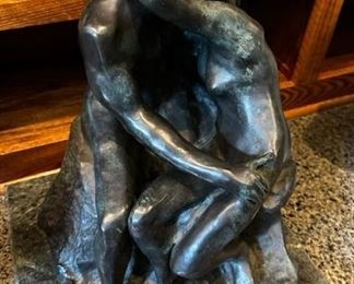 Bronze "The Kiss" by Rodin, 22" tall, For Immediate Sale for $1,400.  Please call 612-462-2293 or email abernstein@willmatthill.com