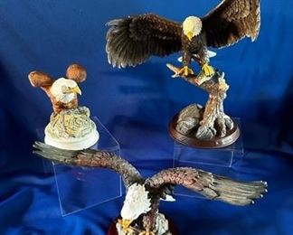 Collection of Eagle figurines