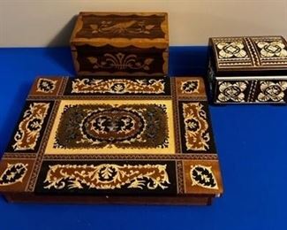 Mosaic inlay boxes