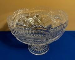 Vintage Waterford crystal rainbow center punchbowl.