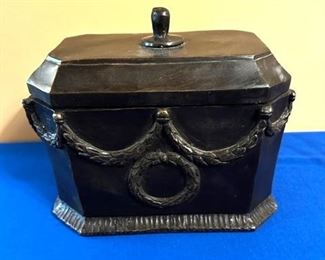 Victorian brass box with lid