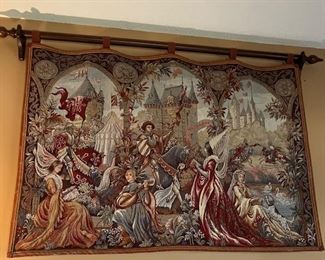 Very large tapestry "The Holy Grail" 49" H x 66" W