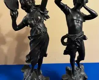 Spelter Figures, La Danse, After Desmeure