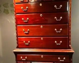 Chippendale style highboy dresser