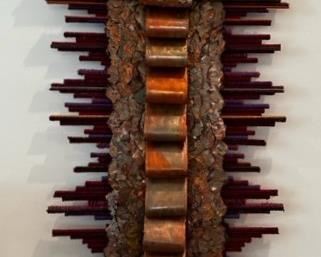 Wall hanging (approx. 4' x 14") purchased in Arizona in 1999 at C.G. Rein Galleries, Artist Pettit "Shimmering Waves"