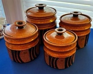 Hegland pottery canister set