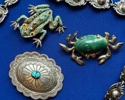 Sterling and turquoise jewelry