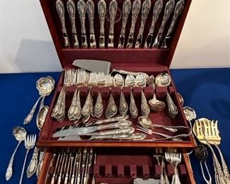 Sterling silver flatware by Towle (service for 18)
