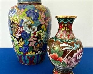 Cloisonne vases