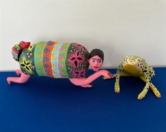 Genuine Oaxacan signed wood animals